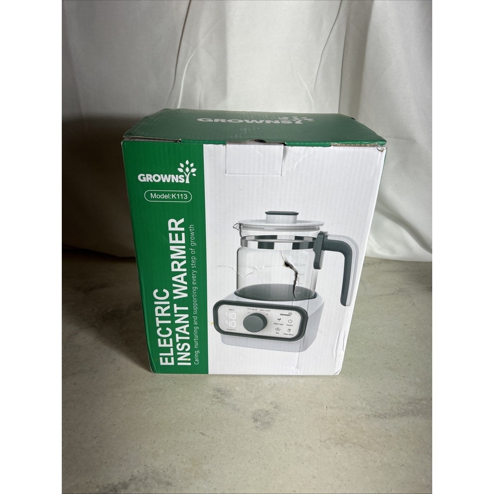 GROWNSY Baby Instant Warmer, Glass Water Boiler with Accurate Temperature